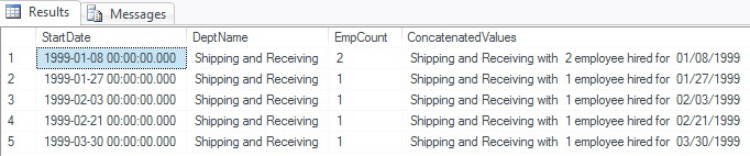 SQL Server 2012 Multiple Data Type Concatenation with the CONCAT() function