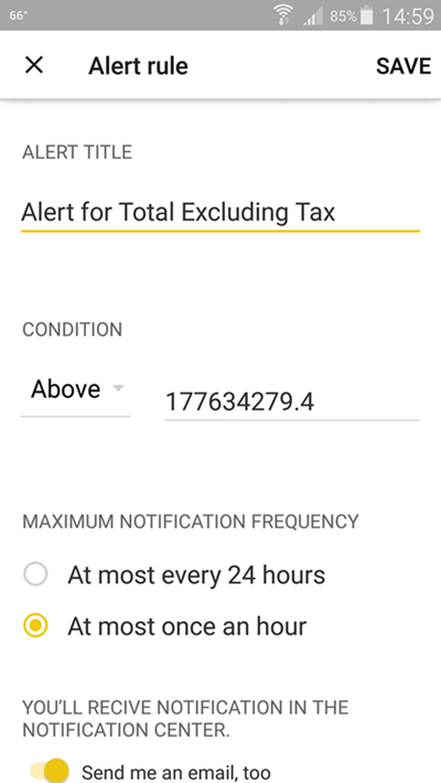 Maintain mobile Power BI Alerts on Android