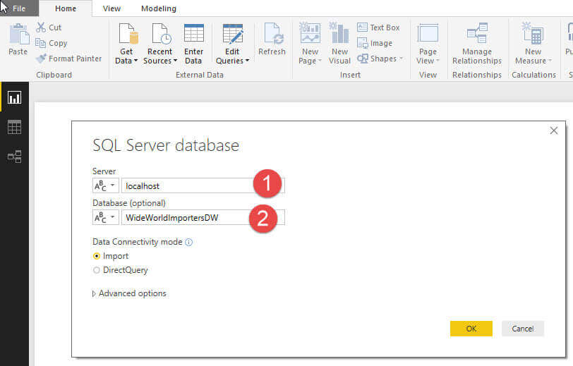 Select Server and Database