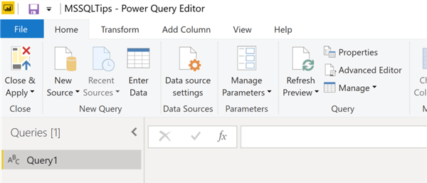 power query editor