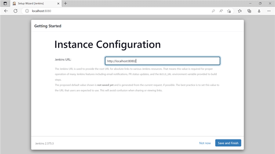 Jenkins - Instance Configuration