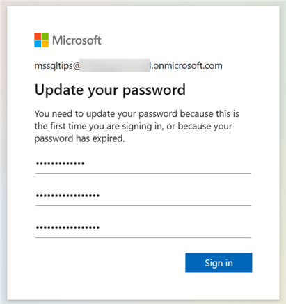 Updating Power BI Account with New Password.