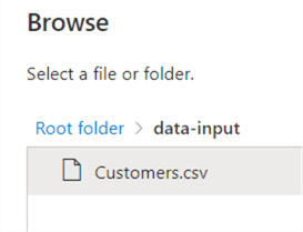 select csv file