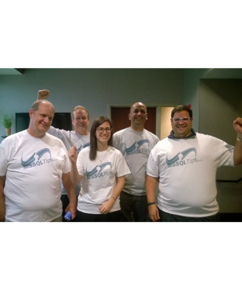 Eric Alter and his SQL Server team wearing their n