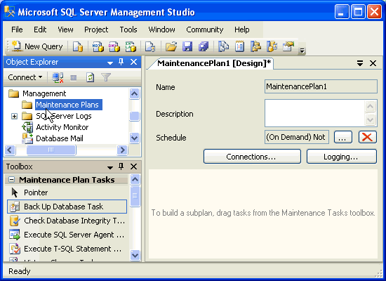 Create Database Maintenance Plan Sql Server 2000