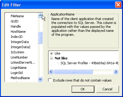 Profiler EditFilter 5