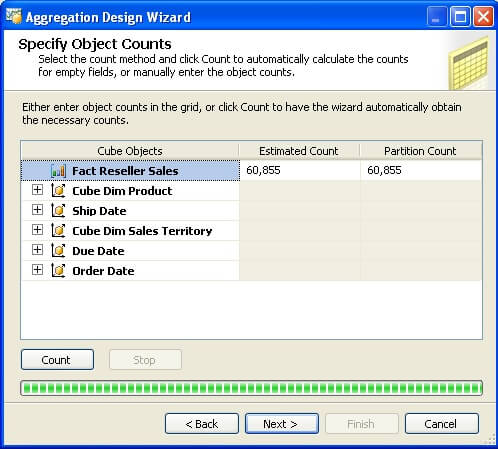 aggregation design wizard
