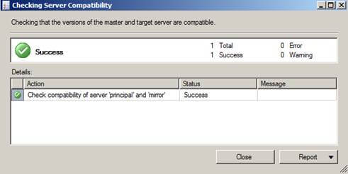 sql server will check that the versions of the master and target servers are compatible