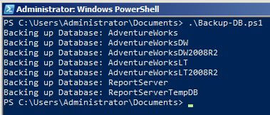 PowerShell Output of SQL Server Backup Commands