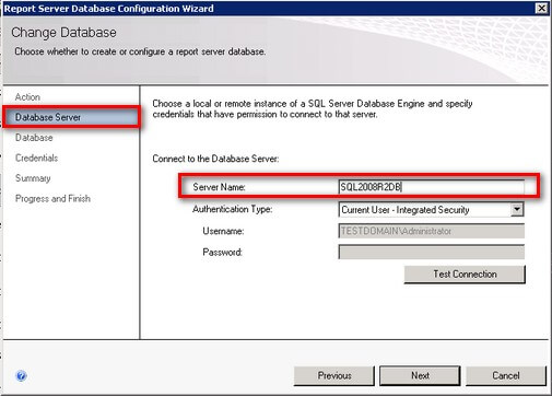 SQL Server 2008 R2 Reporting Services Server Name