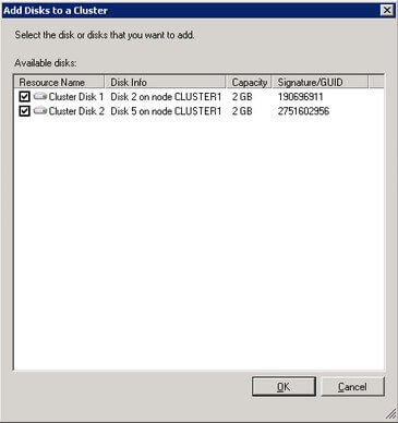 Add Disks to a Cluster