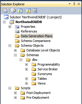 Visual Studio *.dbproj file structure