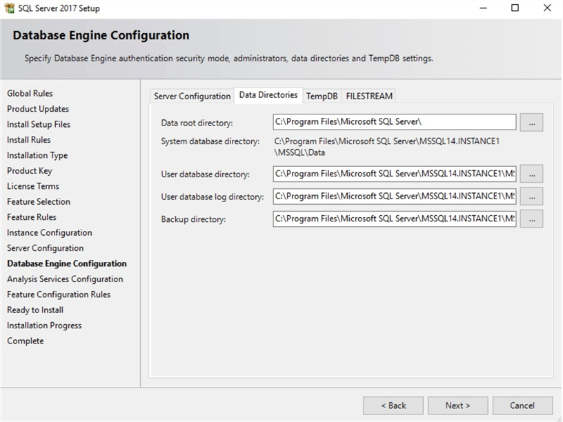 database engine configuration