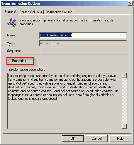 Opening the ActiveX Script window
