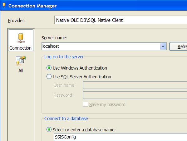 Configure the Connection Manager 