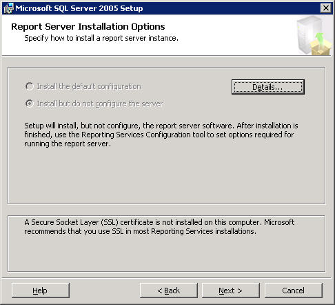 Reporting Services Configuration Tool Sql 2000