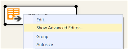 open advanced editor