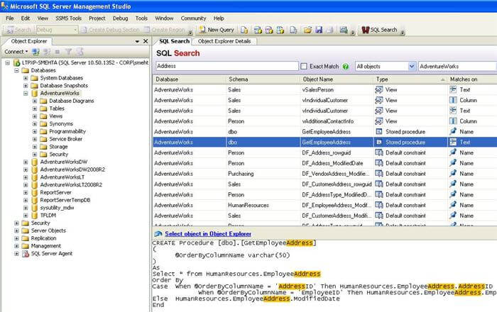  SQL Search Add-in