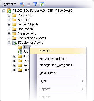  verify that SQL Server Agent service is running. Go to SQL Server Agent in SSMS