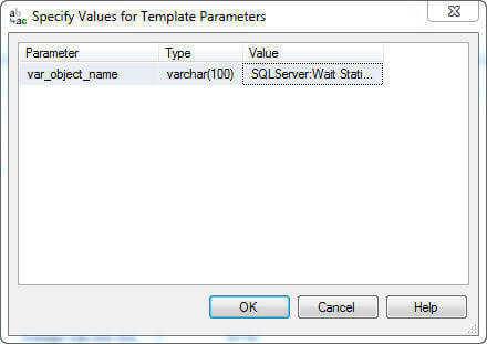 typical behavior for a T/SQL batch with an identified template parameter syntax embedded