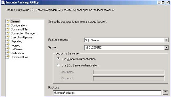 Executing SSIS Packages