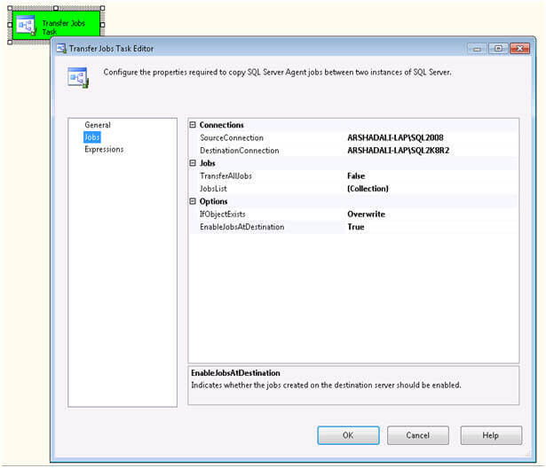  transfer SQL Server Agent jobs from one SQL Server instance to another