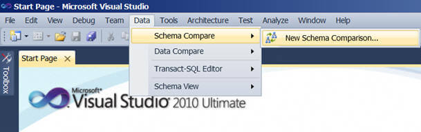  how Schema Comparison works on Visual Studio 2010 Ultimate edition 