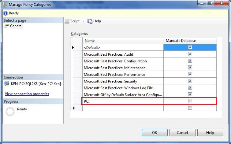 Expand the Management folder in SQL Server Management Studio, Right Click the Policy Management node 