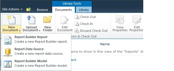 Click New Document and you will now see the menu options as we have configured them