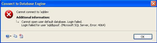  SQL Server 2005 and a 4064 error