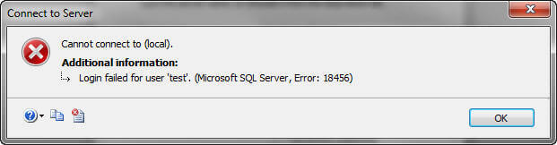 SQL Server 2008 and a 18456 error
