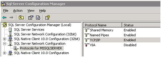 open ssms and check the sql server network configuration protocols