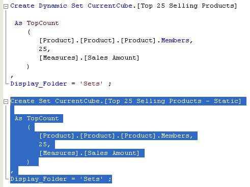 dynamic named sets were introduced with sql server 2008