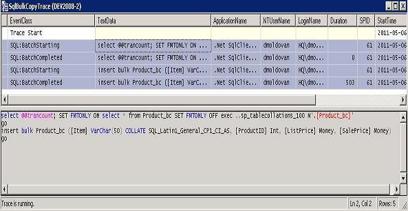 sql server will check the table stucture