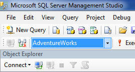 in a query window in ssms you can change the database