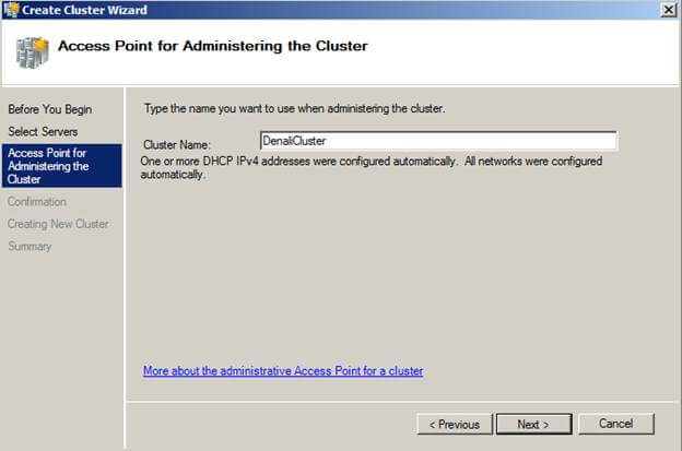 cluster access point configuration