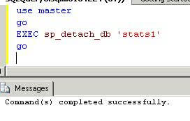 sql server sp_detach_db command