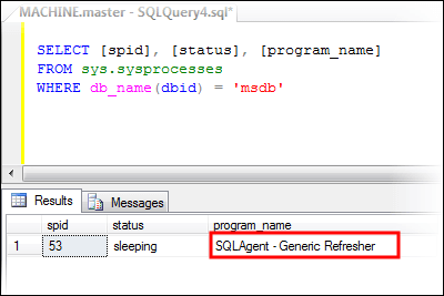 SQL Agent - Generic Refresher in sysprocesses
