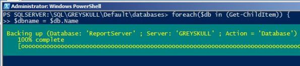 windows powershell run a sql server backup using Backup-SqlDatabase