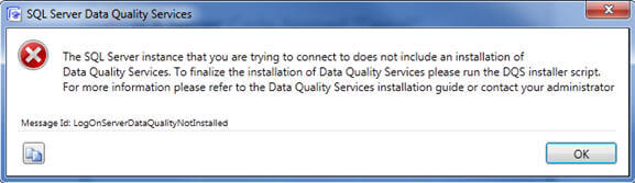data quality services error