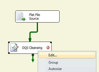 drag Data Cleansing component from the Toolbox on to the data flow pane