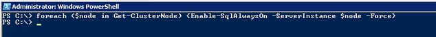 enable AlwaysOn Availability Groups on all the default SQL Server 2012 instances in my Windows Failover Cluster 