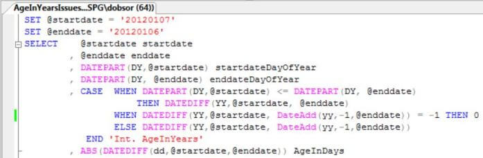 wrap the DATEDIFF function inside an ABS function