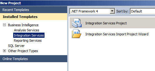 Create an Integration Services Project