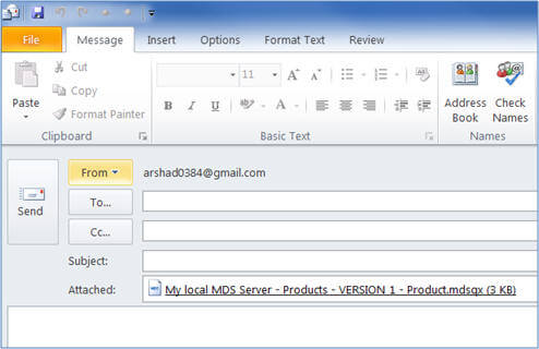 Not only you can save the MDS query for reuse for yourself but you can also share the query with others by sending them these queries files as attachments in mail