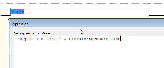 Add Report Run Time with the execution time for the SSRS report