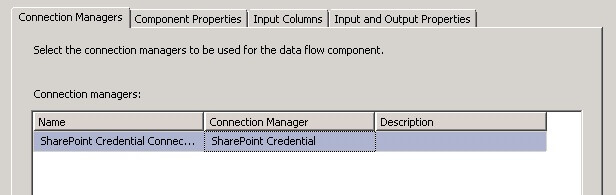 To configure the Sharepoint List Destination right click and edit