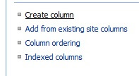 click create column