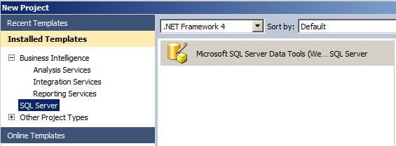 Option in Visual Studio for the SQL Server Data Tools