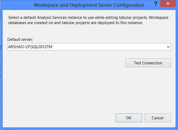 SQL Server Data Tool retrieves the data from the workspace database